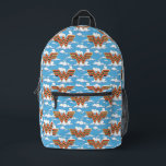 Sac À Dos Imprimé WW84 | Motif de nuage de logo Wonder Woman de band<br><div class="desc">Wonder Woman (1984) | Un motif présentant le logo de Wonder Woman de style bande dessinée rétro parmi un ciel bleu rempli de nuages.</div>