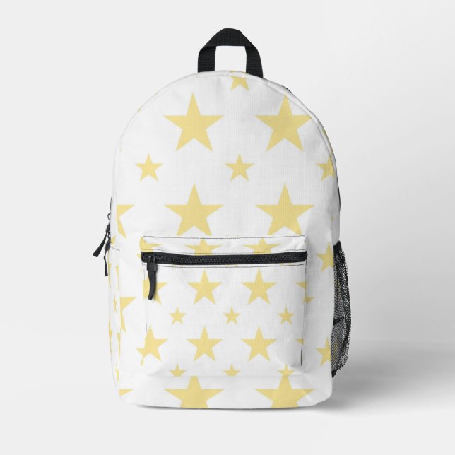 Sac À Dos Imprimé Yellow Stars Pattern Pastel Constellation for Kids (Recto)