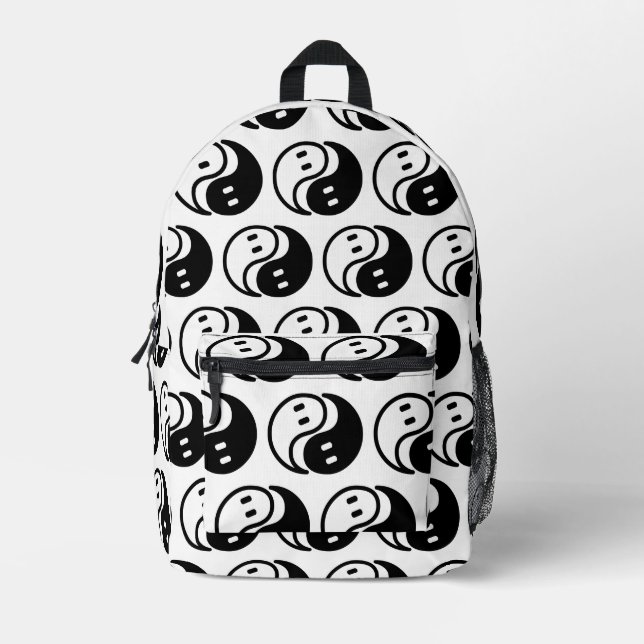 Sac À Dos Imprimé Yin Yang Fantôme (Recto)
