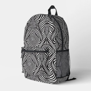 Sac À Dos Imprimé Zèbre Abstrait B & N