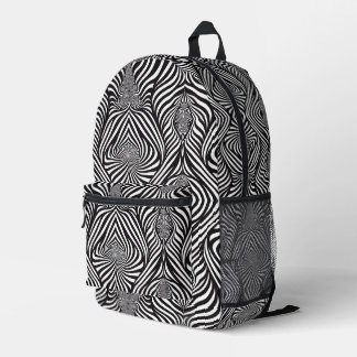 Sac À Dos Imprimé Zèbre Abstrait B & N