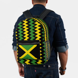 Sac À Dos Imprimé Zig Zag Design du drapeau jamaïcain
