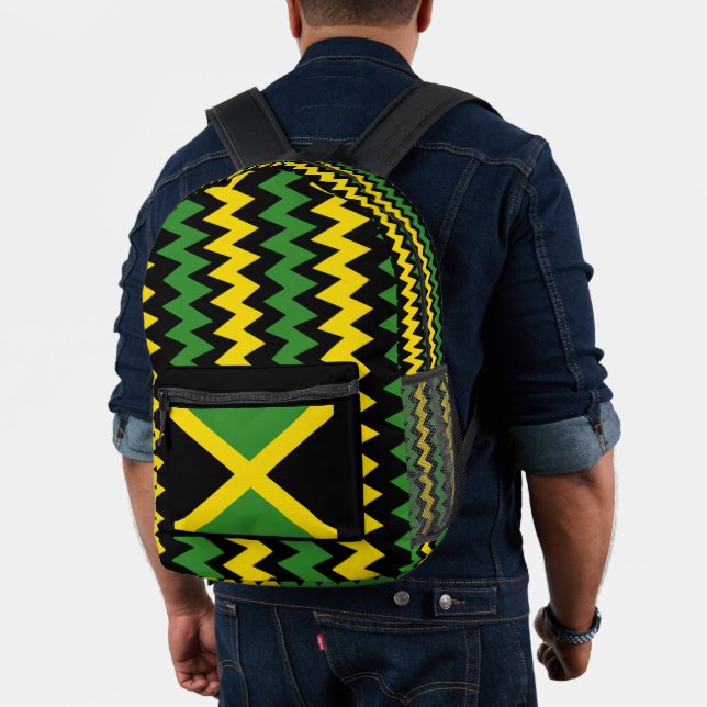 Sac À Dos Imprimé Zig Zag Design du drapeau jamaïcain (Insitu (Modèle))