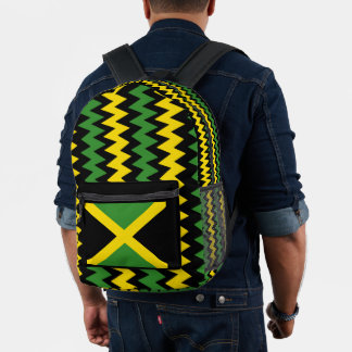 Sac À Dos Imprimé Zig Zag Drapeau Jamaïcain
