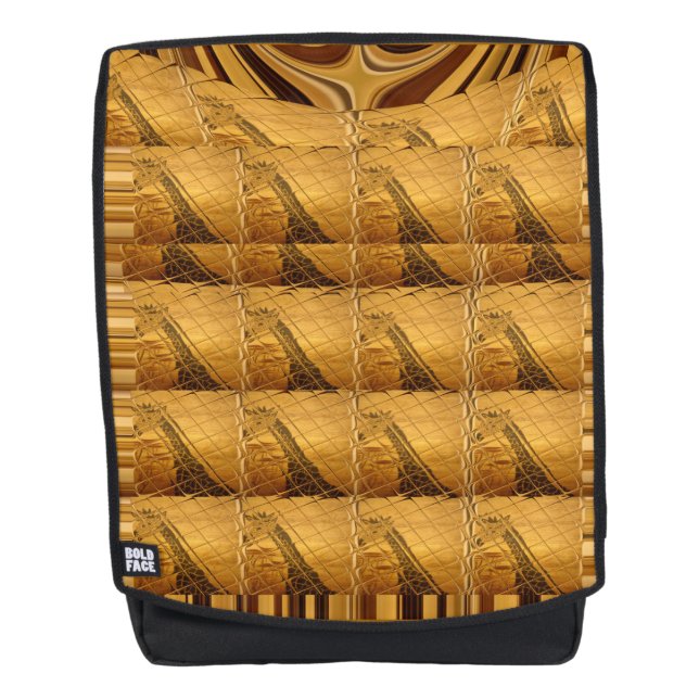 Sac À Dos Infinie Golden Giraffe Animal Motif Art Imprimer (Devant)