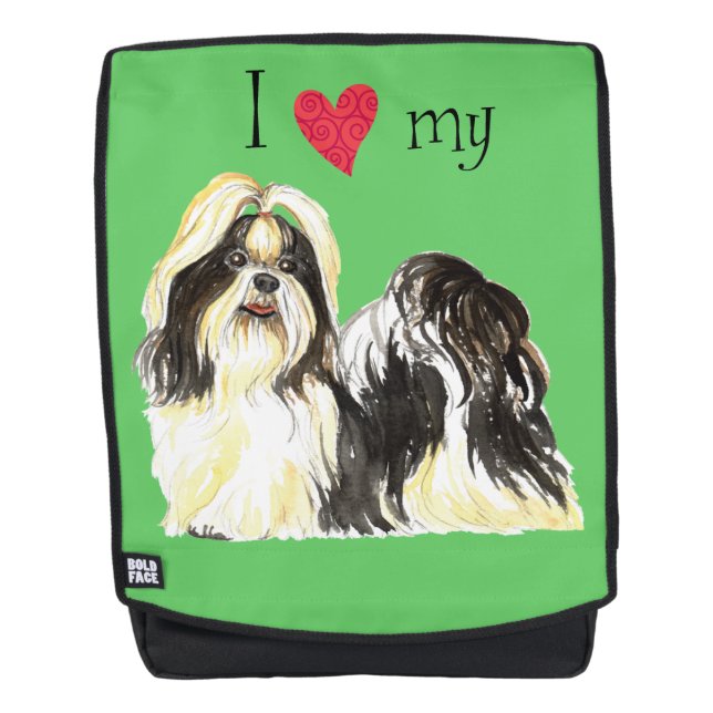 Sac À Dos J'aime mon Shih Tzu (Devant)