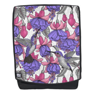 Sac À Dos Jardin des colibris en rose et rose