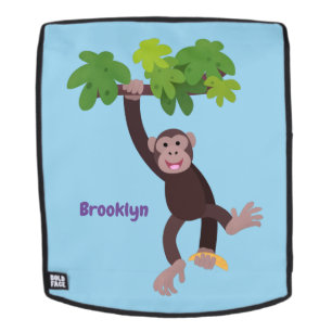 Sac À Dos Joli chimpanzé dans la jungle suspendu dessin anim