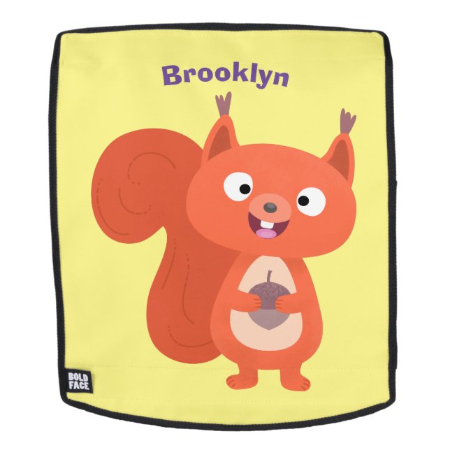 Sac À Dos Joli dessin animé d'écureuil roux (Devant amovible)