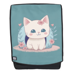 Sac À Dos Joli Kitty heureux avec une maison
