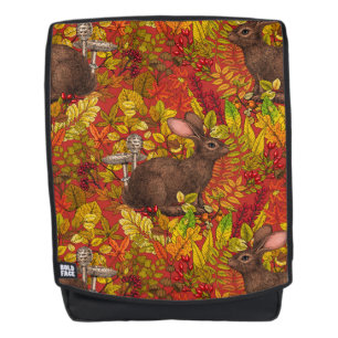 Sac À Dos Lapin d'automne en rouge
