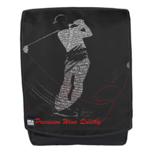 Sac À Dos L'art des mots du golf Precision Wins Quietly