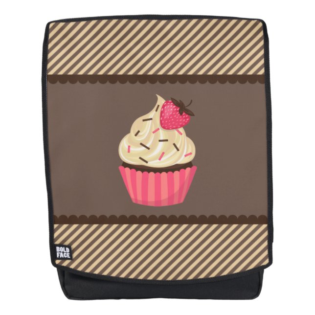 Sac À Dos Le brun rose de crème barre le petit gâteau de (Devant)