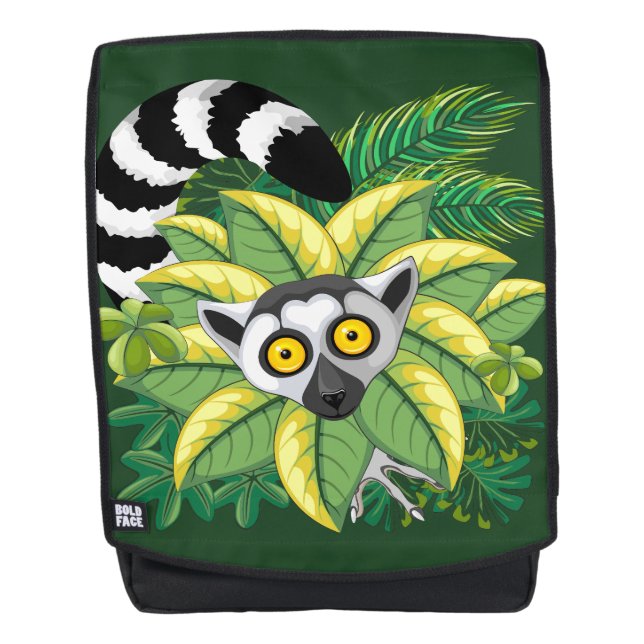 Sac À Dos Lémuriens de Madagascar dans une jungle exotique (Devant)