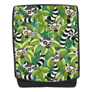 Sac À Dos Lémuriens de Madagascar dans une jungle exotique