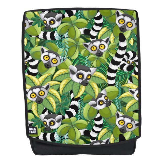 Sac À Dos Lémuriens de Madagascar dans une jungle exotique (Devant)