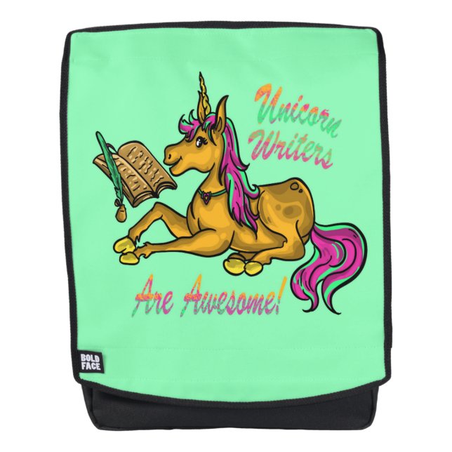 Sac À Dos Les Écrivains De La Licorne Sont Géniaux (Devant)