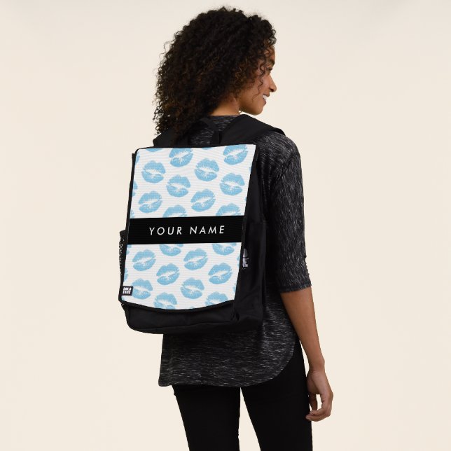Sac À Dos Lèvres Bleues, Baiser, Baguette à lèvres, Votre No (Porté)