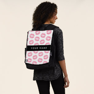 Sac À Dos Lèvres Roses, Baiser, Baguette à lèvres, Votre Nom