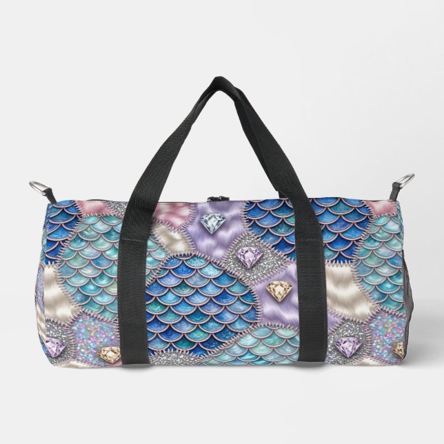 Sac à dos Licorne Sirène | Monogramme de conte de  (Recto)
