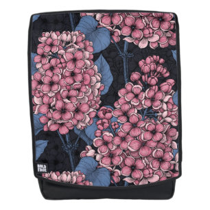 Sac À Dos Lilac rose sur bleu foncé