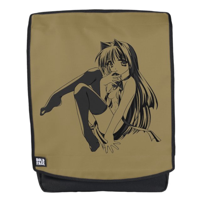 Sac À Dos Manga, Neko Catgirl Furry Kawaii Loli (Devant)