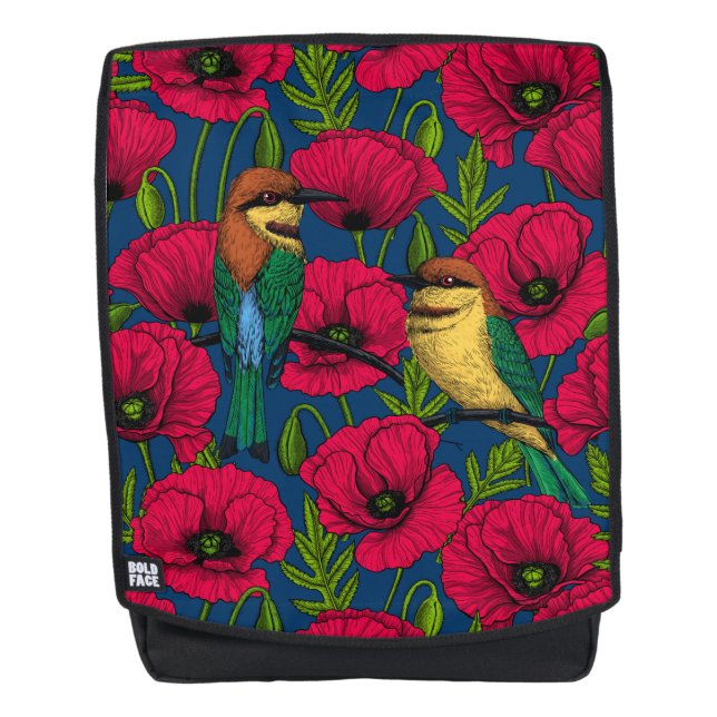 Sac À Dos Mangeurs d'abeilles et pavots (Devant)