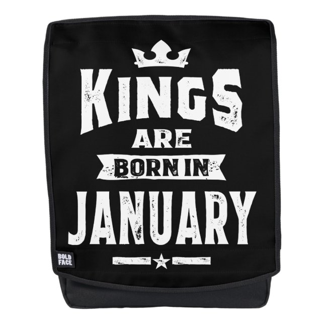 Sac À Dos Mens Kings Sont Nés En Janvier Cadeaux Anniversair (Devant)