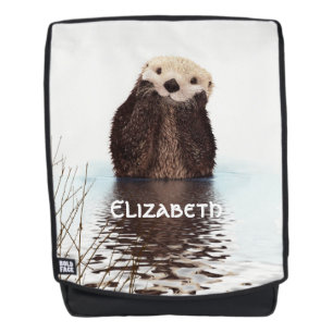 Sac À Dos Mignonne Otter en furie dans l'eau