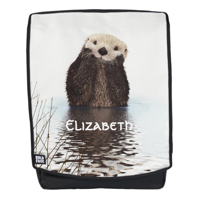 Sac À Dos Mignonne Otter en furie dans l'eau (Devant)