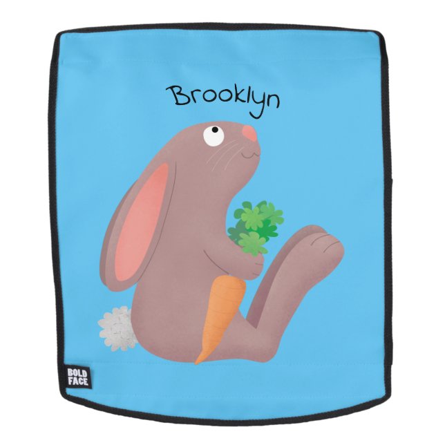 Sac À Dos Mignons lapin lapin lapin assis avec dessin de car (Devant amovible)
