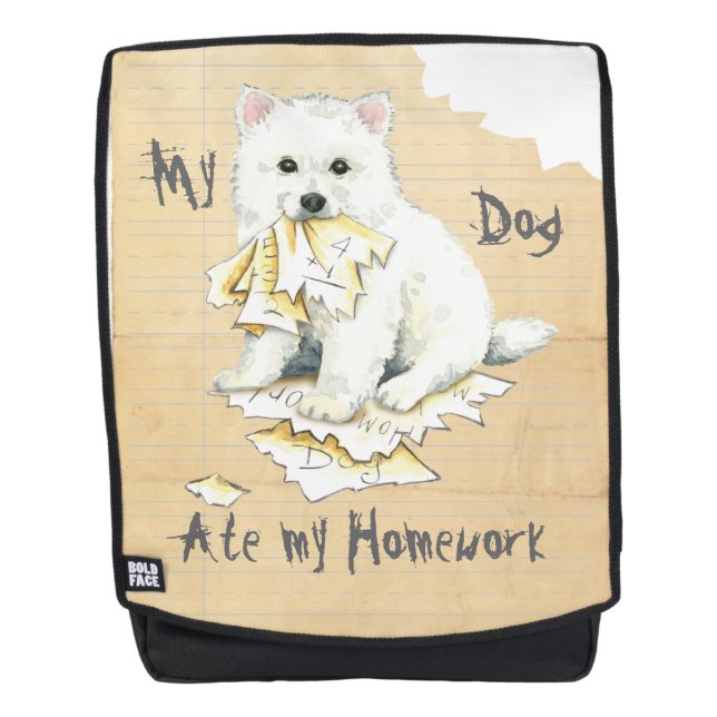 Sac À Dos Mon Eskie A Mangé Ma Maison (Devant)