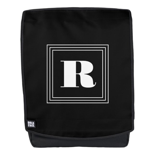Sac À Dos Monogramme 3 cadres | Noir et blanc (Devant)