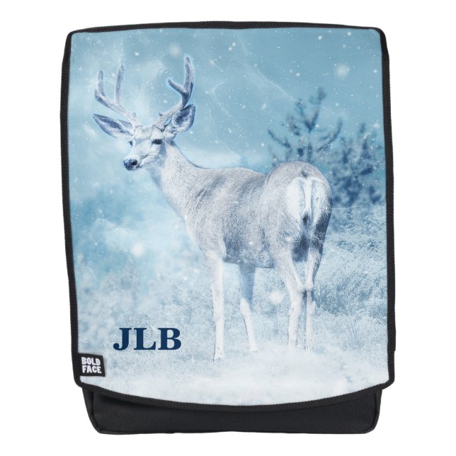 Sac À Dos Monogramme Cerf d'Hiver et Pins (Devant)