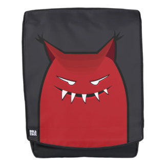 Sac À Dos Monstre mauvais rouge avec les oreilles pointues