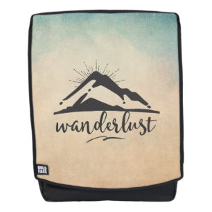 Sac À Dos Montagne avec rayons de soleil et typographie Wand