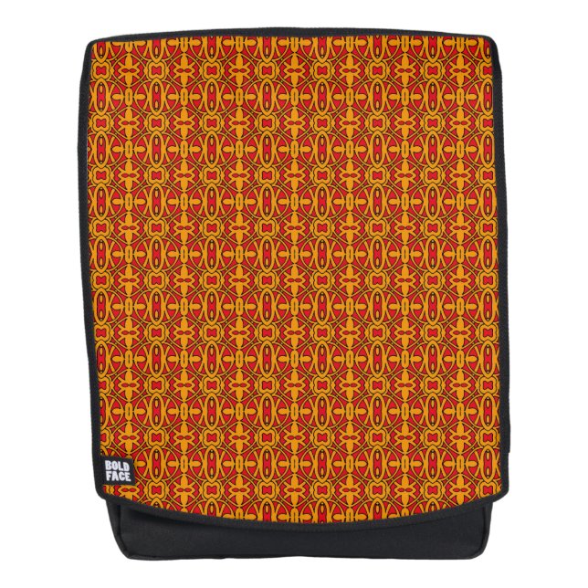 Sac À Dos Motif à main orange et rouge (Devant)