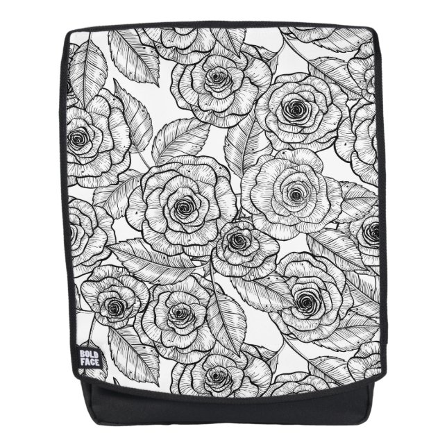 Sac À Dos motif à main rose (Devant)