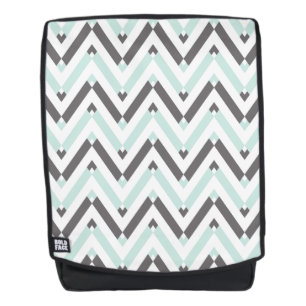 Sac À Dos Motif chic à la menthe blanc gris