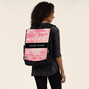 Sac À Dos Motif de camouflage rose, Votre nom, Personnaliser