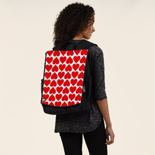 Sac À Dos Motif de cœurs rouges, romantique, amour (Porté)