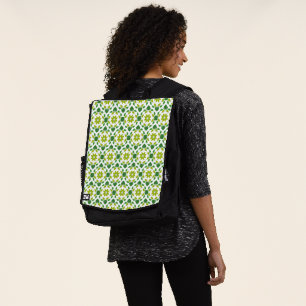 Sac À Dos Motif de feuille, motif de feuilles, feuilles vert