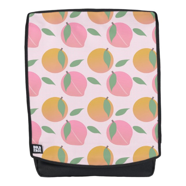 Sac À Dos Motif de fruits orange pêche rose (Devant)