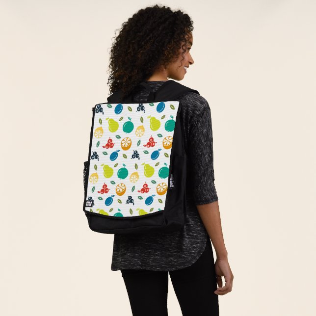Sac À Dos Motif de fruits, prune, orange, citron, poire, pom (Porté)