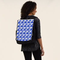 Motif de vague méditerranéen, Fret grec, Bleu