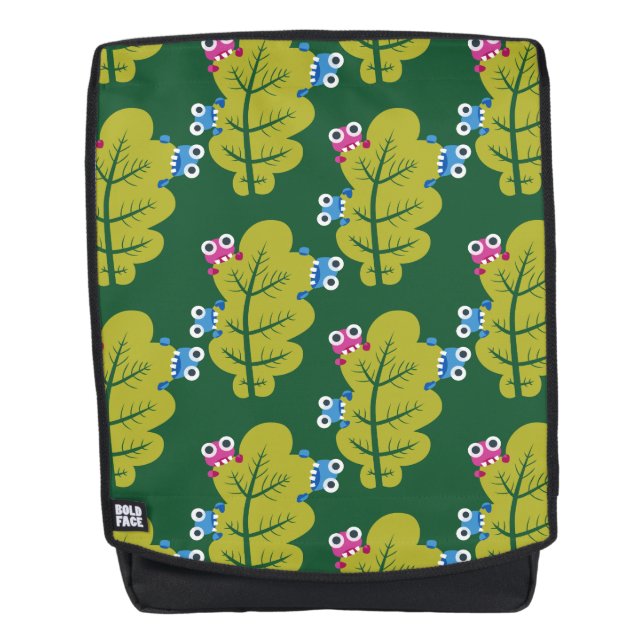 Sac À Dos Motif des insectes mignons mangeant le feuille (Devant)
