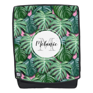 Sac À Dos Motif Feuille tropical - Liège vert