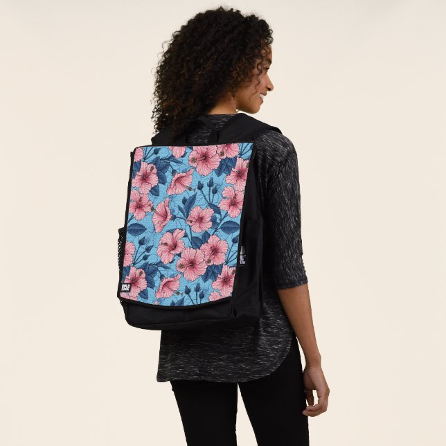 Sac À Dos Motif floral tropical d'Hibiscus (Porté)