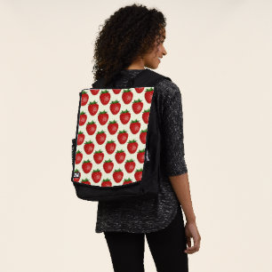 Sac À Dos Motif fraises, fraises rouges, fruits, feuilles