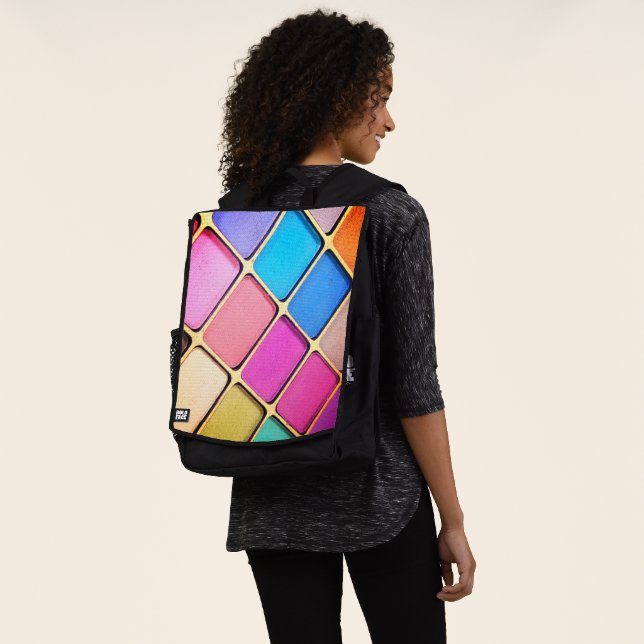 Sac À Dos Motif géométrique couleur vif (Porté)
